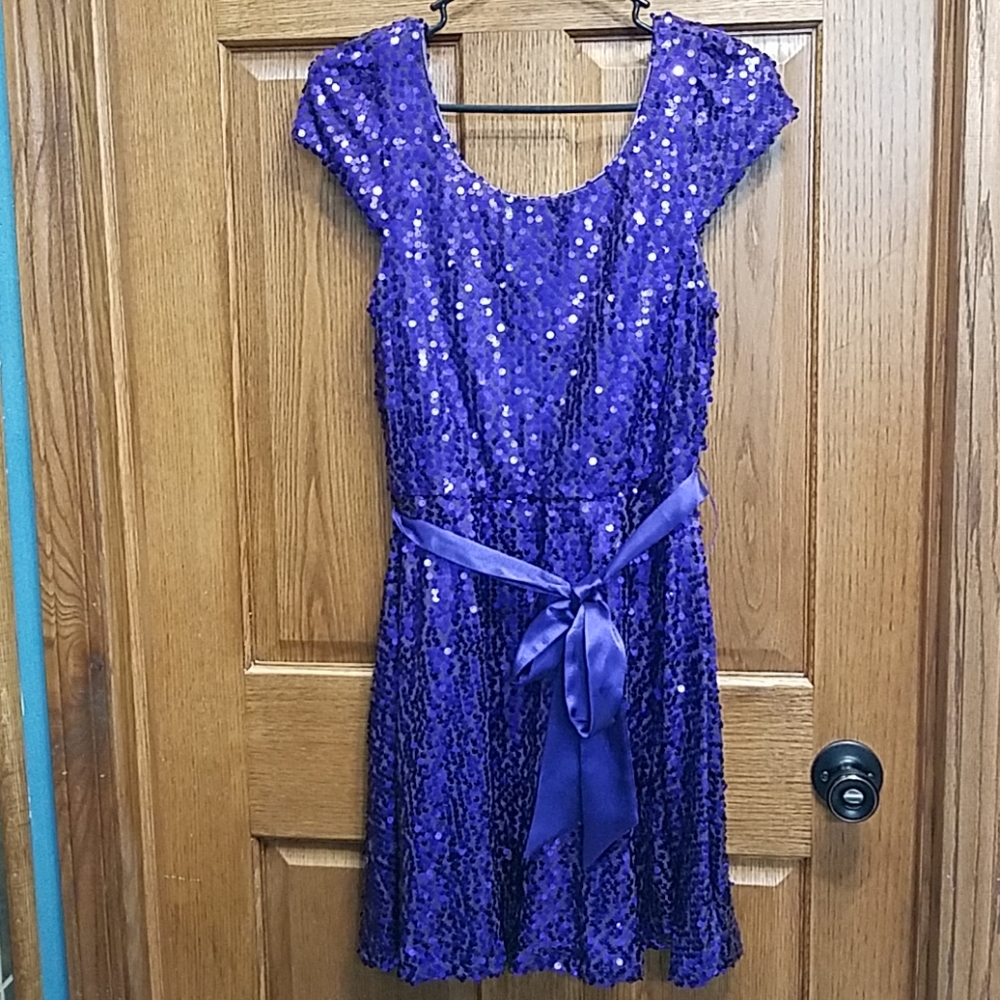 Purple Sequin Dress